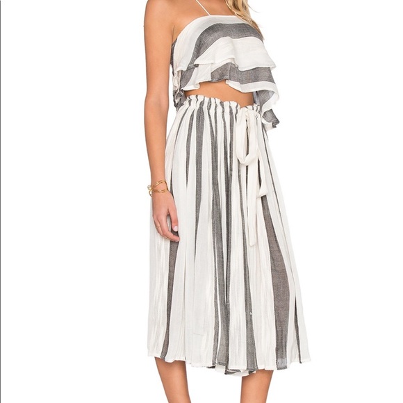 Lily Stripe Set in Ivory & Black Combo - Picture 4 of 10